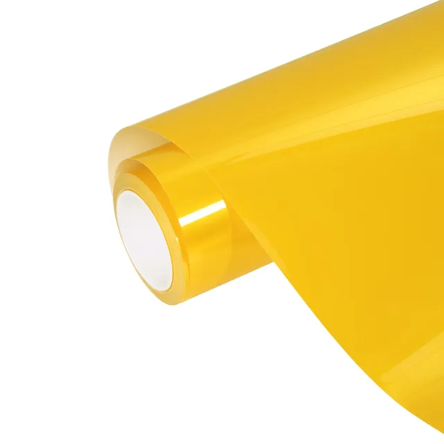Ravoony Gloss Light Sunflower Yellow vinyl wrap film texture · Specced