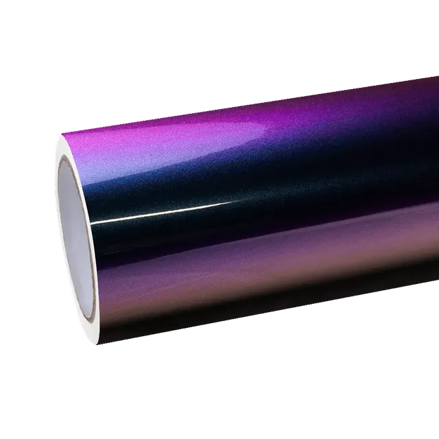 Ravoony Gloss Magic Colored Purple Chameleon vinyl wrap film texture · Specced