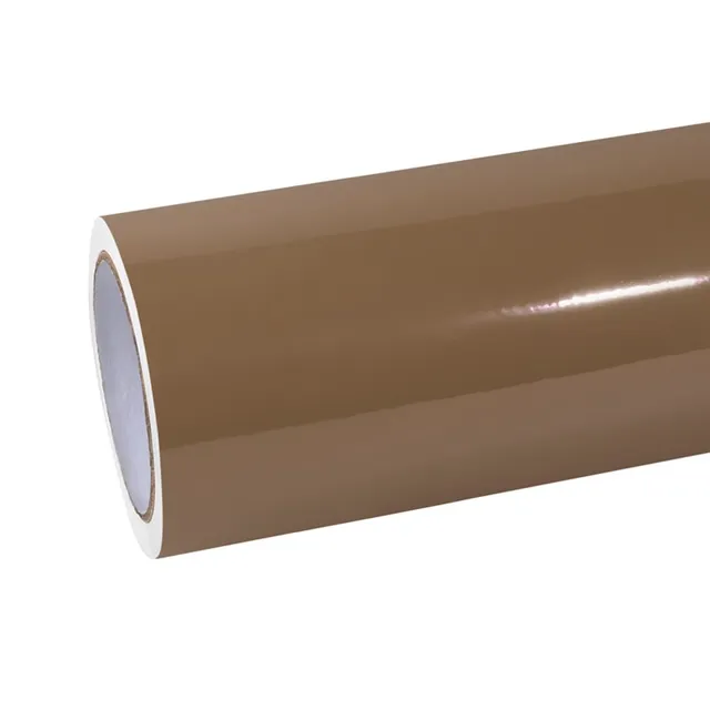 Ravoony Glossy Caramel Brown vinyl wrap film texture · Specced