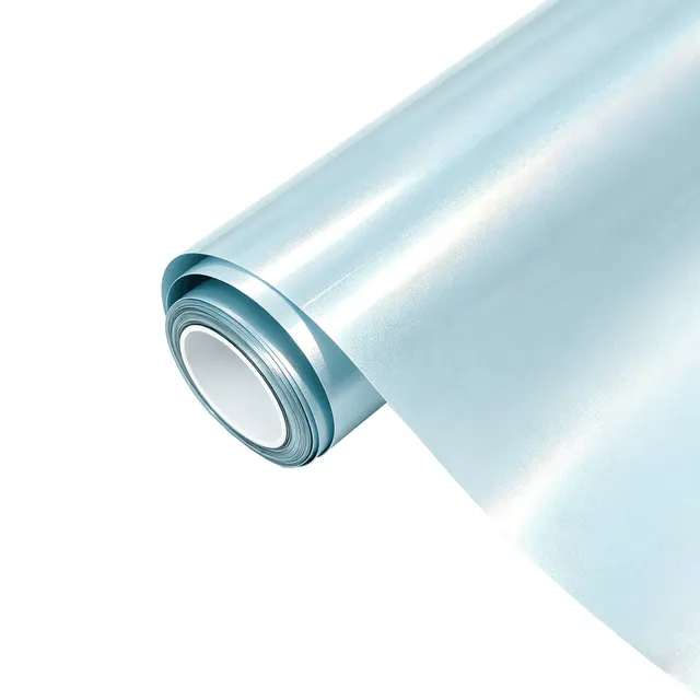 Ravoony Glossy Laser Sea Blue vinyl wrap film texture · Specced