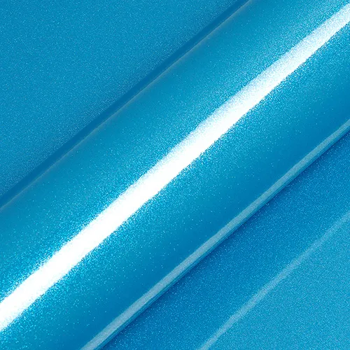 HEXIS Gloss Fjord Blue vinyl wrap film texture · Specced