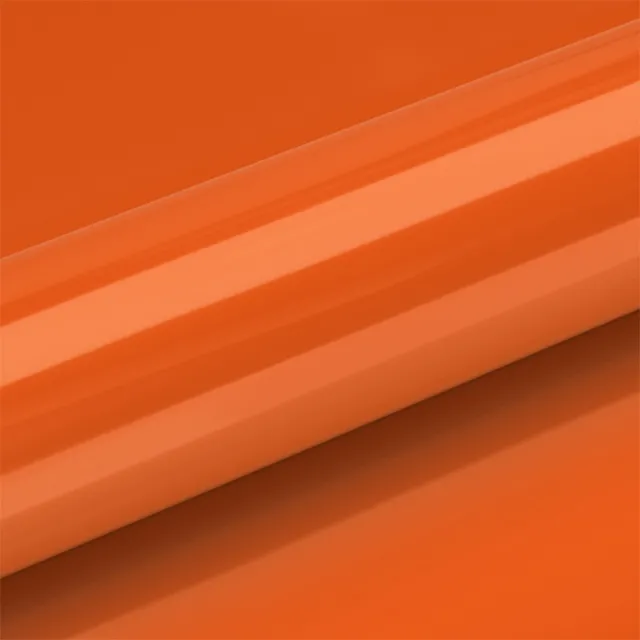 HEXIS Gloss Fluorescent Orange vinyl wrap film texture · Specced