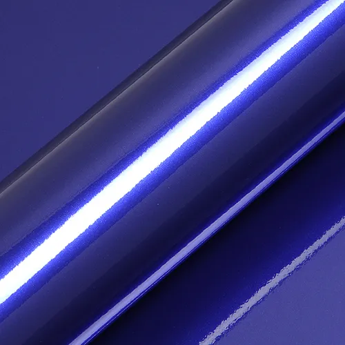 HEXIS Gloss Neon Blue vinyl wrap film texture · Specced