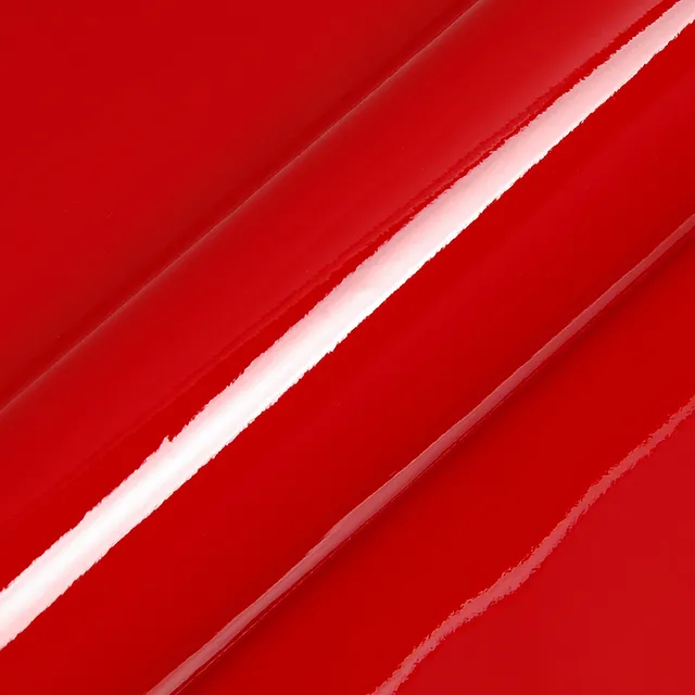 HEXIS Gloss Ruby Red vinyl wrap film texture · Specced