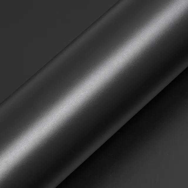 HEXIS Matte Deep Black vinyl wrap film texture · Specced
