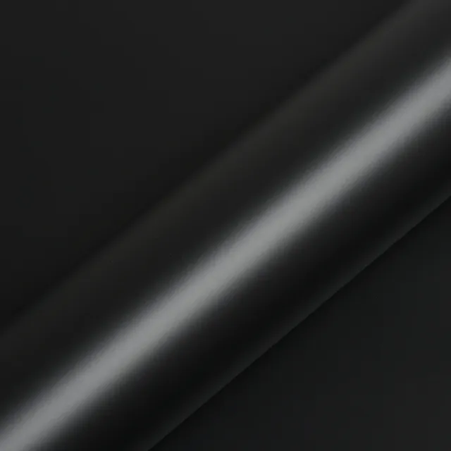 HEXIS Satin Deep Black vinyl wrap film texture · Specced