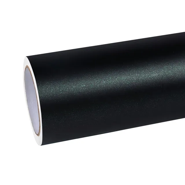 Ravoony Matte Diamond Black Green vinyl wrap film texture · Specced