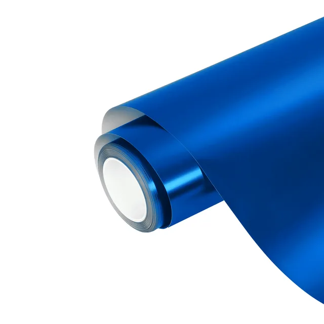 Ravoony Satin Blue vinyl wrap film texture · Specced