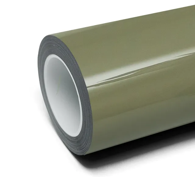 Inozetek Super Gloss Khaki Green vinyl wrap film texture · Specced