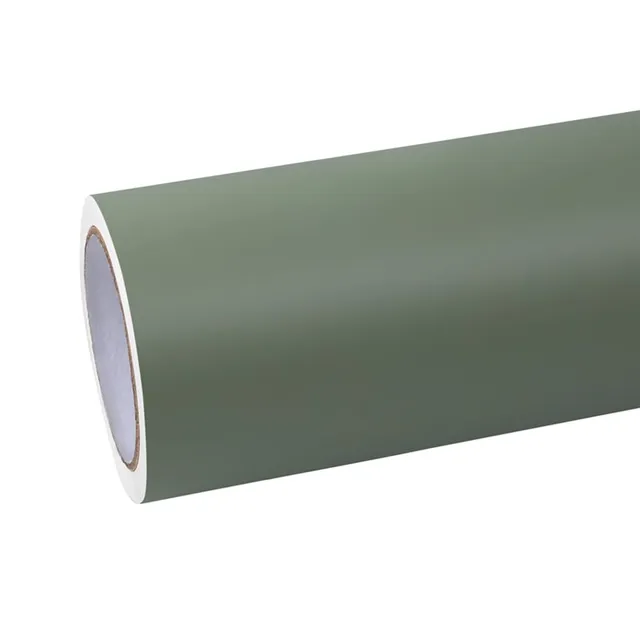 Ravoony Ultra-matte Ceramic Khaki Green vinyl wrap film texture · Specced